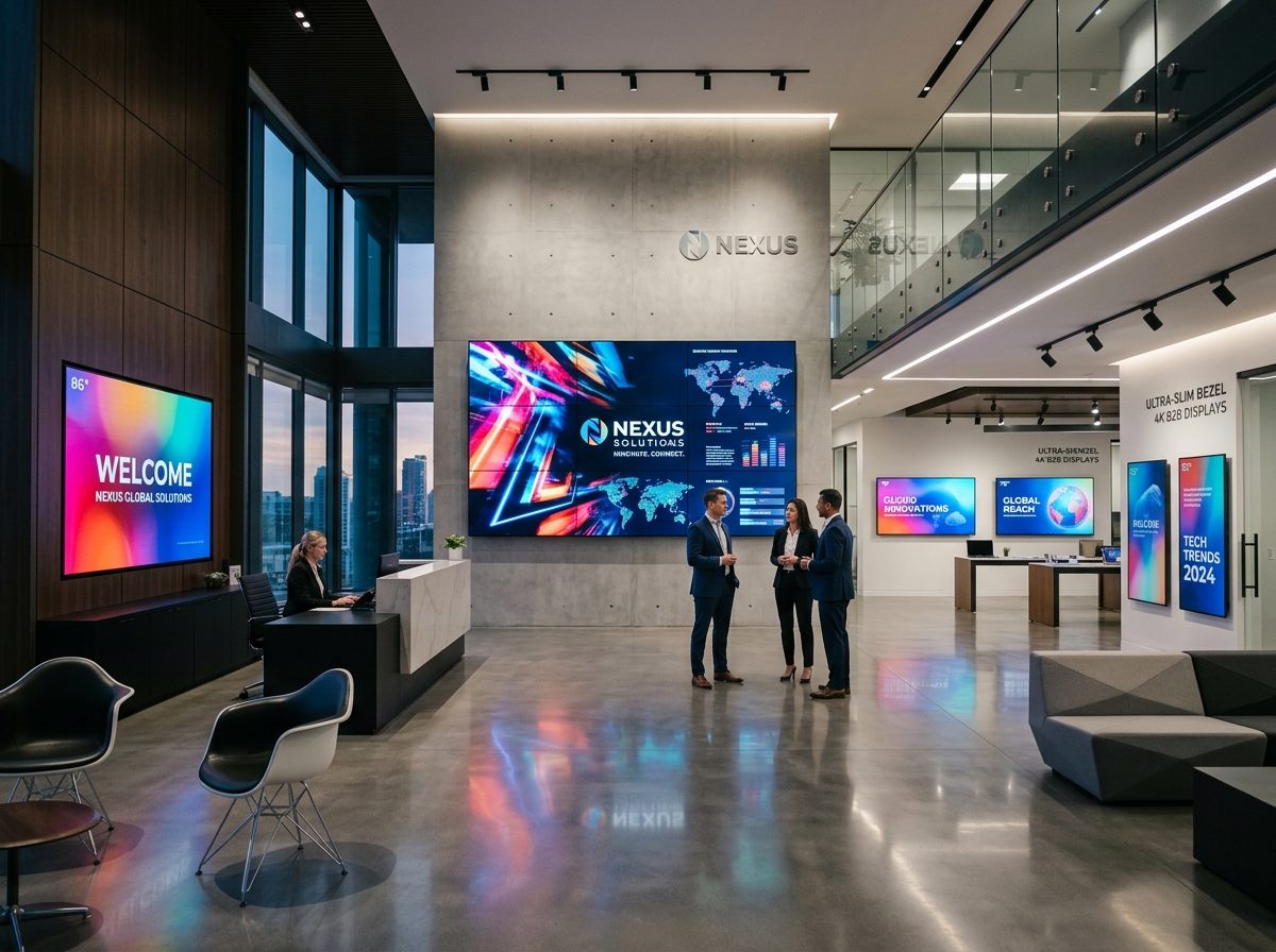 Instalacja monitorów reklamowych digital signage