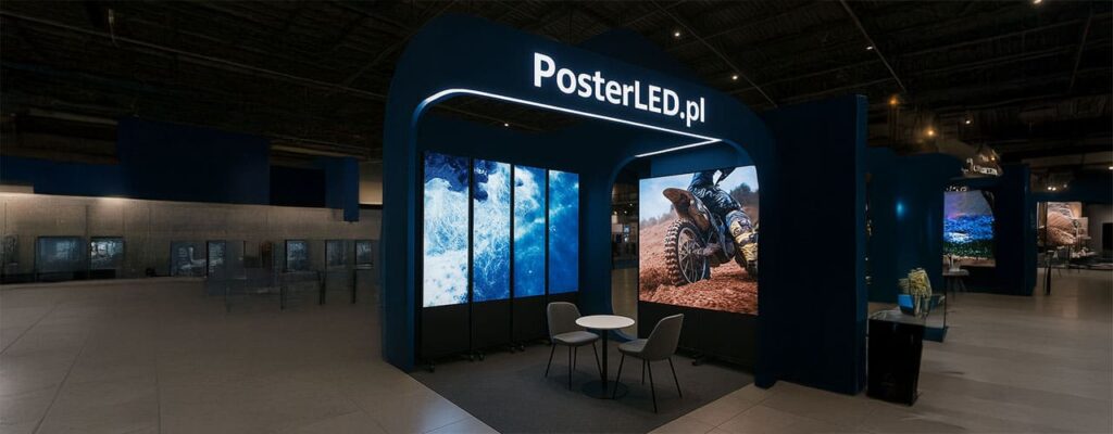 ekran led na targi stanowisko targowe wynajem