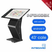 infokiosk ekran dotykowy mównica konstrukcja metalowa