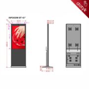 monitor informacyjny rollup infokiosk dotykowy