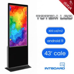 monitor reklamowy dotykowy wolnostojący