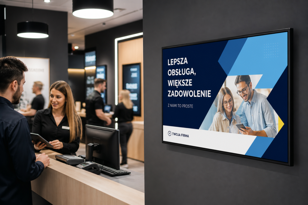 Klasyka skutecznej sprzedaży. Jak optymalnie wybrać i zamontować monitor reklamowy na ścianę w punkcie usługowym?