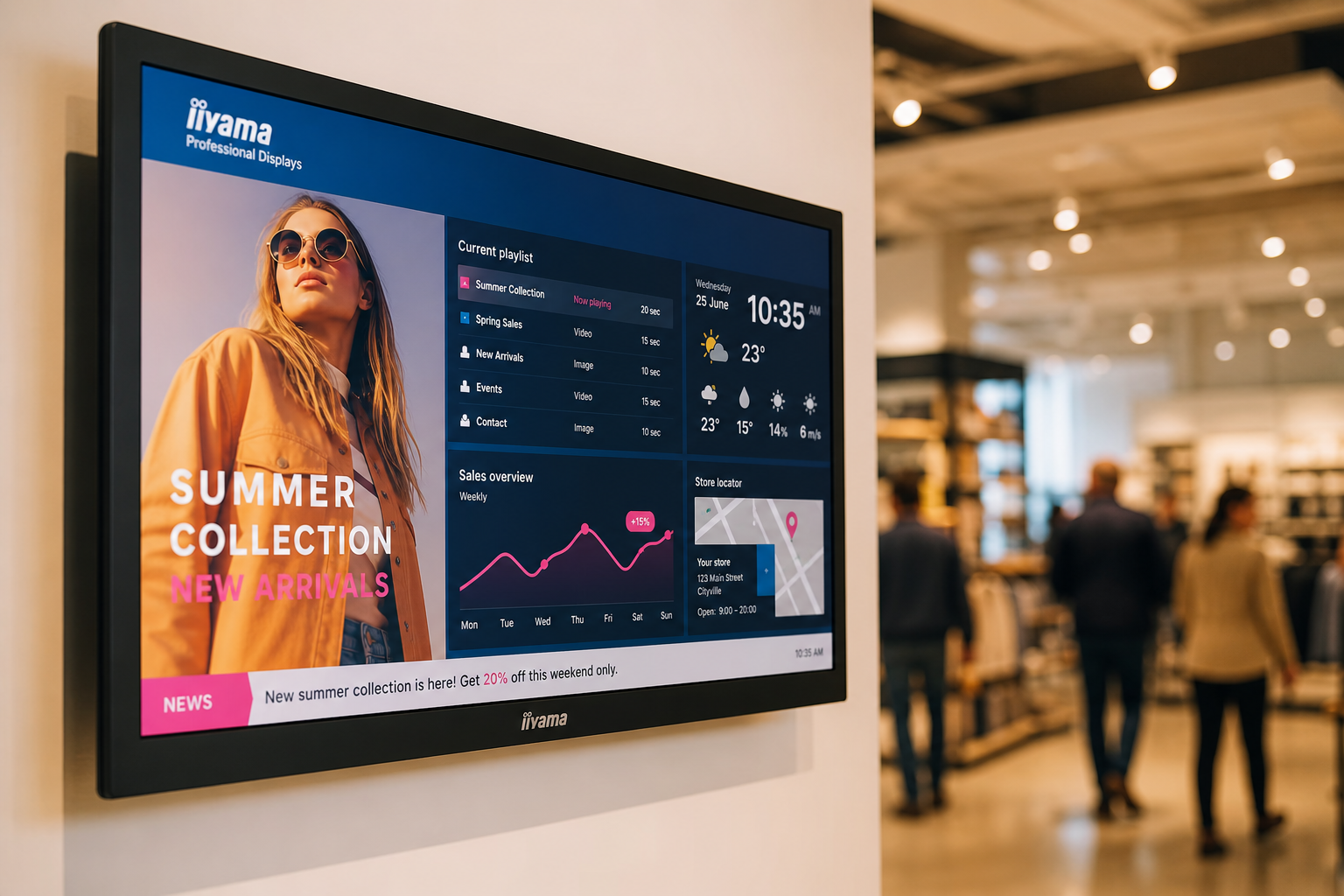 Monitory reklamowe marki iiyama profesjonalne ekrany w dobrej cenie