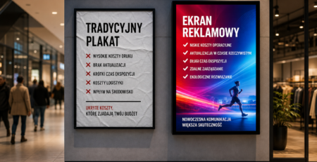 Tradycyjny plakat vs ekran reklamowy. Policzyliśmy ukryte koszty druku