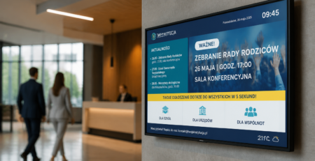 Koniec z papierem i pinezkami. Dlaczego monitor reklamowy jako cyfrowa tablica ogłoszeń to standard nowoczesnej organizacji?