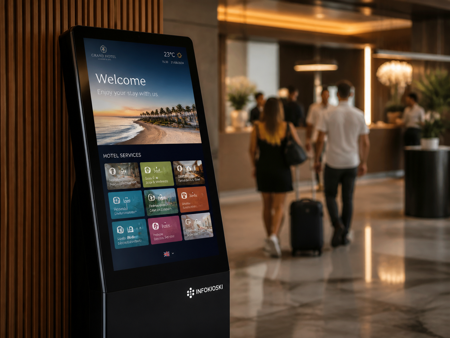 Infokioski w hotelach: jak poprawić obsługę gości i obniżyć koszty operacyjne?