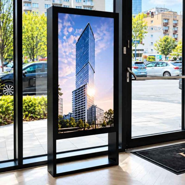 obudowa witrynowa digital signage dwustronna witryna wnętrze
